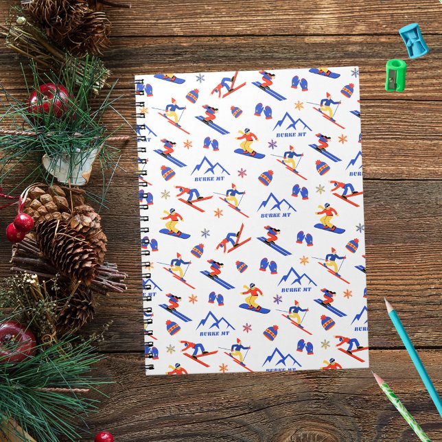 Burke Mountain Vermont Ski Snowboard Pattern Notebook (Creator Uploaded)