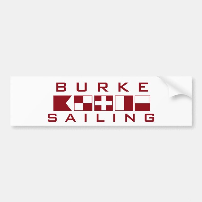 Burke Sailing Nautical Flags Bumper Sticker (Front)