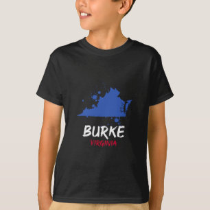 Burke Virginia Va Paint Splatter Vacation Souvenir T-Shirt