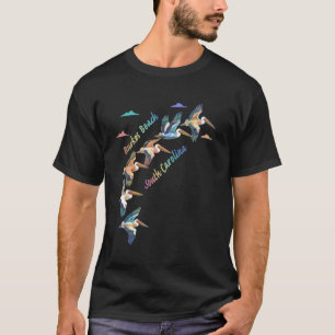 Burkes Beach South Carolina Colourful Tie-Dye Peli T-Shirt
