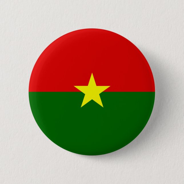 Burkina Faso 6 Cm Round Badge (Front)
