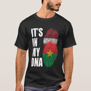 Burkina Faso And Latvian Mix DNA Heritage Flag T-Shirt
