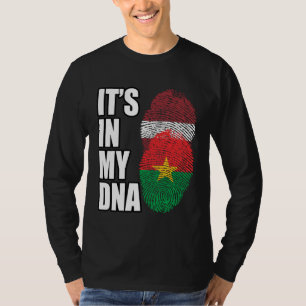 Burkina Faso And Latvian Mix DNA Heritage Flag T-Shirt