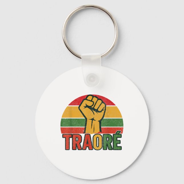 Burkina Faso - Bravo Captain Ibrahim Traoré _ Thom Key Ring (Front)