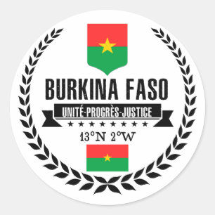 Burkina Faso Classic Round Sticker