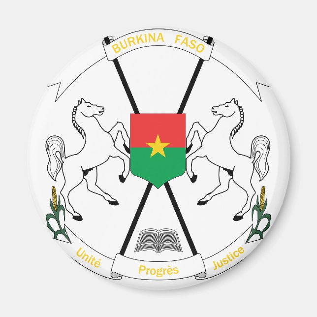 Burkina Faso Coat Of Arms Magnet (Front)