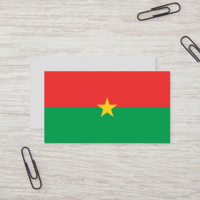 Burkina Faso flag Business Card (Front/Back In Situ)