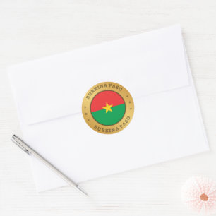 Burkina Faso Flag Classic Round Sticker