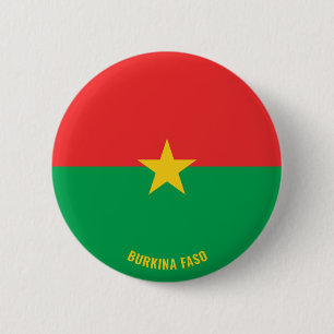 Burkina Faso Flag Cute Patriotic 6 Cm Round Badge