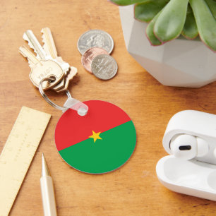 Burkina Faso flag Key Ring