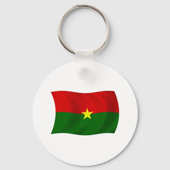 Burkina Faso Flag Keychain (Front)