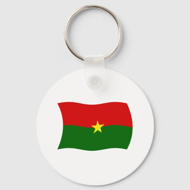 Burkina Faso Flag Keychain (Front)