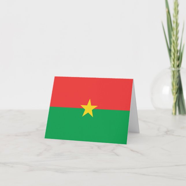 Burkina Faso Flag Notecard (Front)