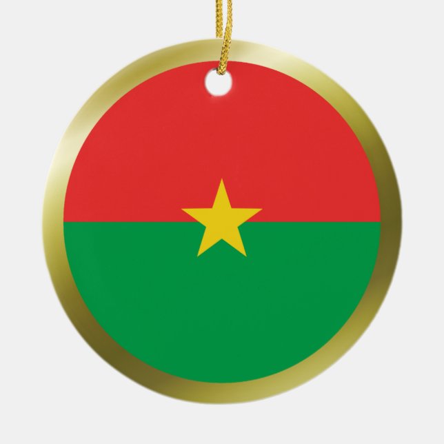 Burkina Faso Flag Ornament (Front)