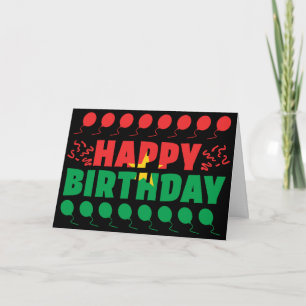 Burkina Faso Flag Patriotic Birthday Card