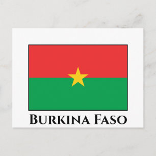 Burkina Faso Flag Postcard