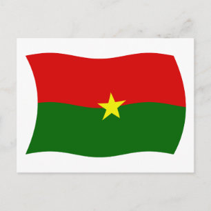 Burkina Faso Flag Postcard