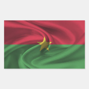 Burkina Faso Flag Rectangular Sticker