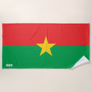 Burkina Faso Flag Splendid Patriotic Beach Towel