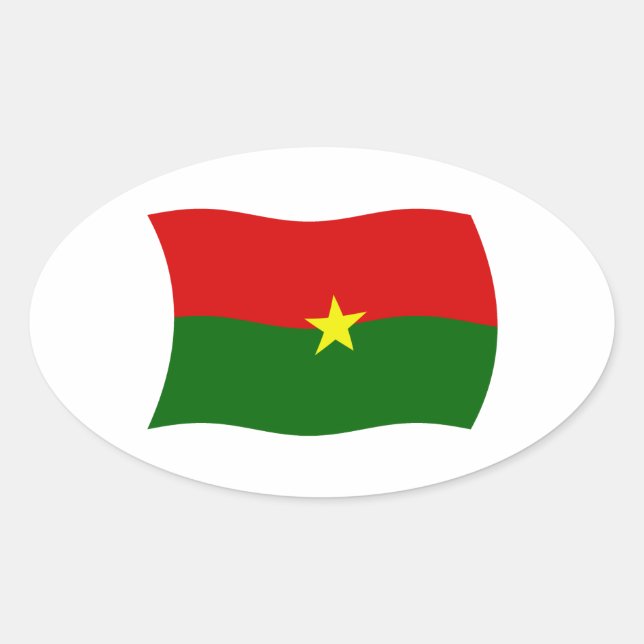 Burkina Faso Flag Sticker (Front)