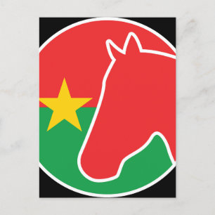 Burkina Faso Horse Burkinabe National Animal Flag Postcard
