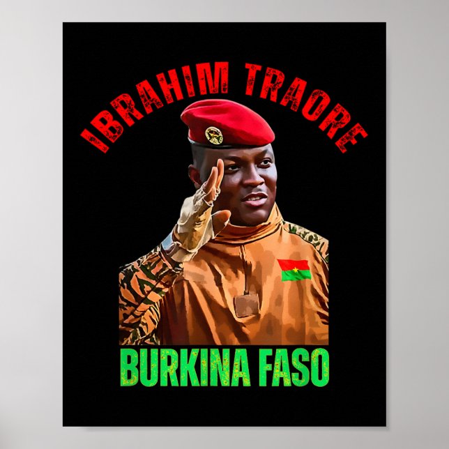 Burkina Faso- Ibrahim Traoré Thomas Sankara  Poster (Front)