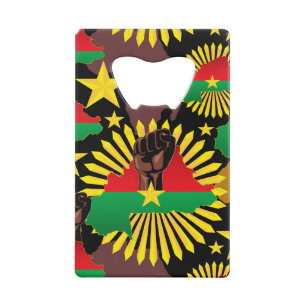 Burkina Faso Map, Flag and Revolution Fist