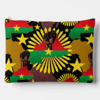 Burkina Faso Map, Flag and Revolution Fist