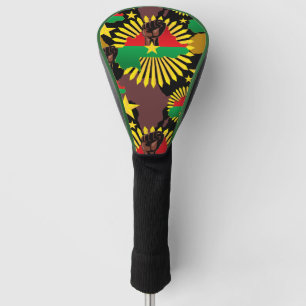 Burkina Faso Map, Flag and Revolution Fist Golf Head Cover