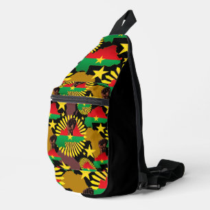 Burkina Faso Map, Flag and Revolution Fist Sling Bag