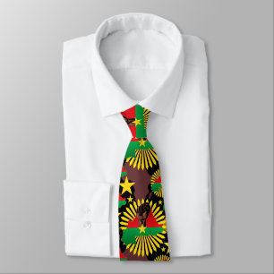Burkina Faso Map, Flag and Revolution Fist Tie