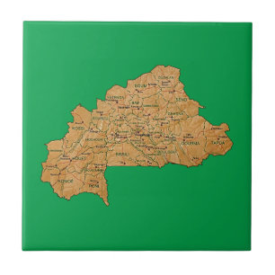 Burkina Faso Map Tile
