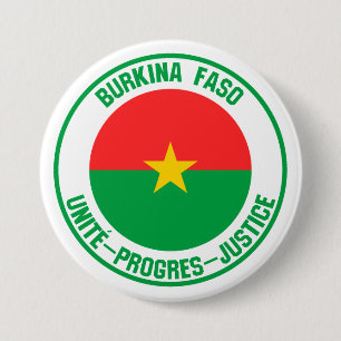 Burkina Faso Round Emblem 7.5 Cm Round Badge