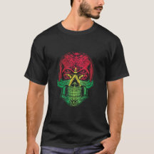 Burkina Faso Skull And Roses Flag