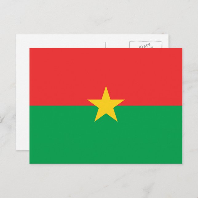 Burkinabé Flag, Flag of Burkina Faso Postcard (Front/Back)