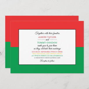 Burkinabé Flag, Flag of Burkina Faso Wedding Invitation