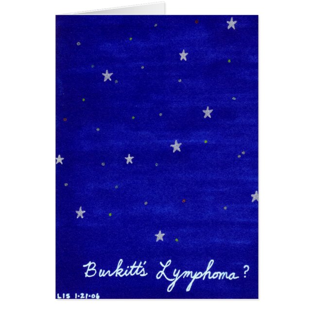 Burkitt's Lymphoma card (Front)