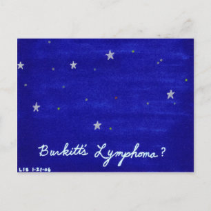 Burkitt's Lymphoma postcard