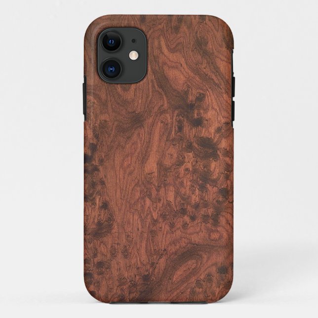 Burl Mahogany Wood Texture Case-Mate iPhone Case (Back)