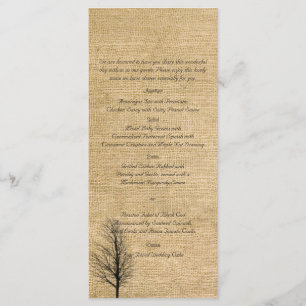 Burlap and Birch Posh Wedding Menu