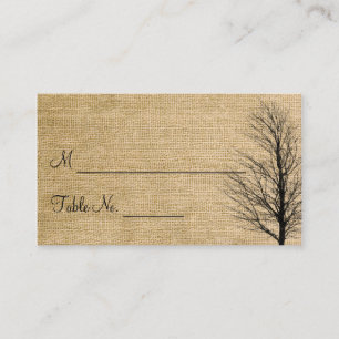 Burlap and Birch Posh Wedding Place Cards