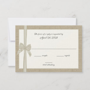 Burlap and Bow Custom Response Card