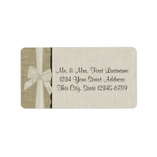 Burlap and Bow Rustic Country Label