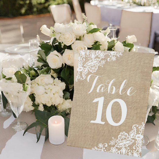 Burlap And Lace Rustic Country Wedding Pedestal Sign (Creator Uploaded)