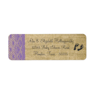 Burlap and Purple Lace Look