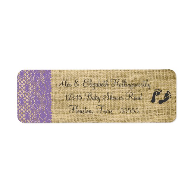 Burlap and Purple Lace Look (Front)