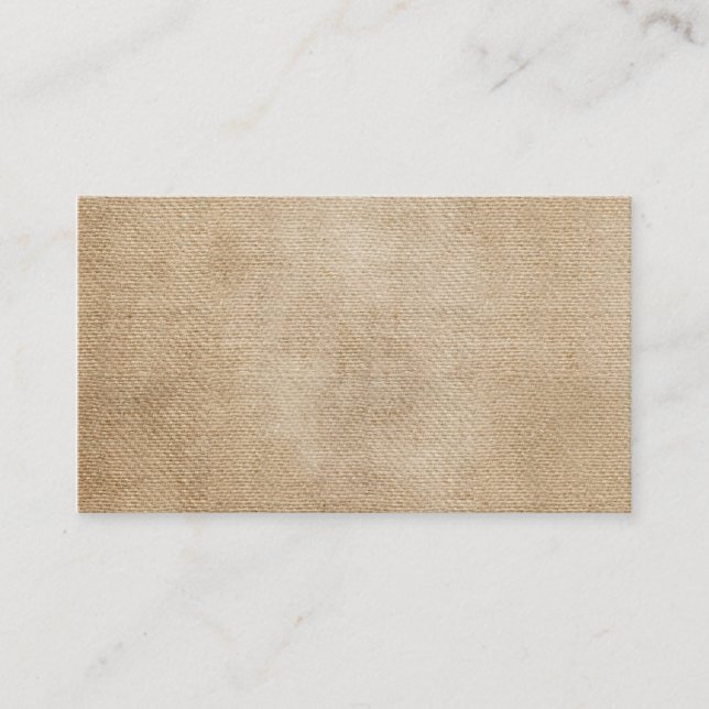 Burlap Background Business Card (Front)