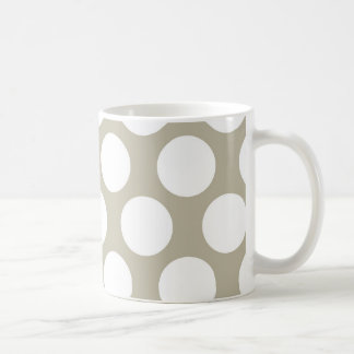 Burlap Beige Polkadot Coffee Mug