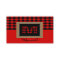 Burlap Buffalo Plaid Red Black Monogram Name