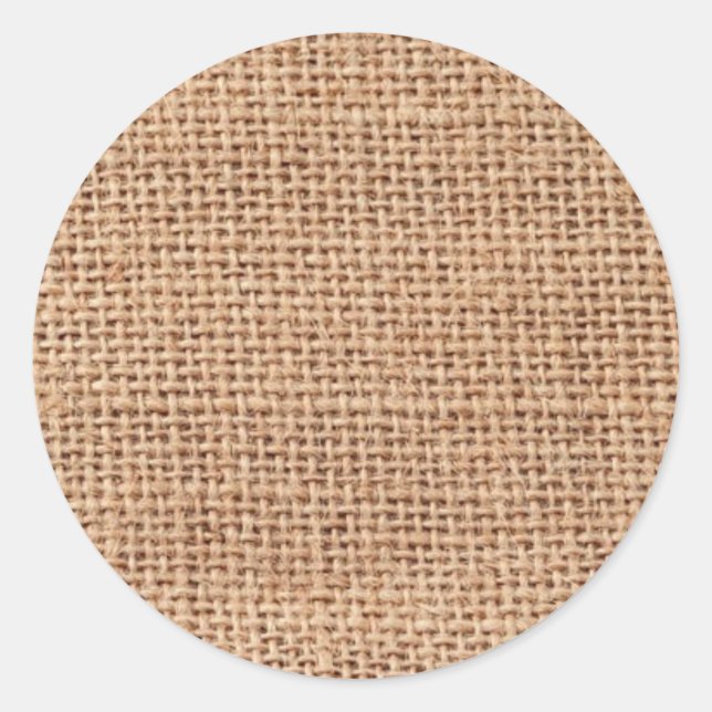 Burlap Classic Round Sticker (Front)